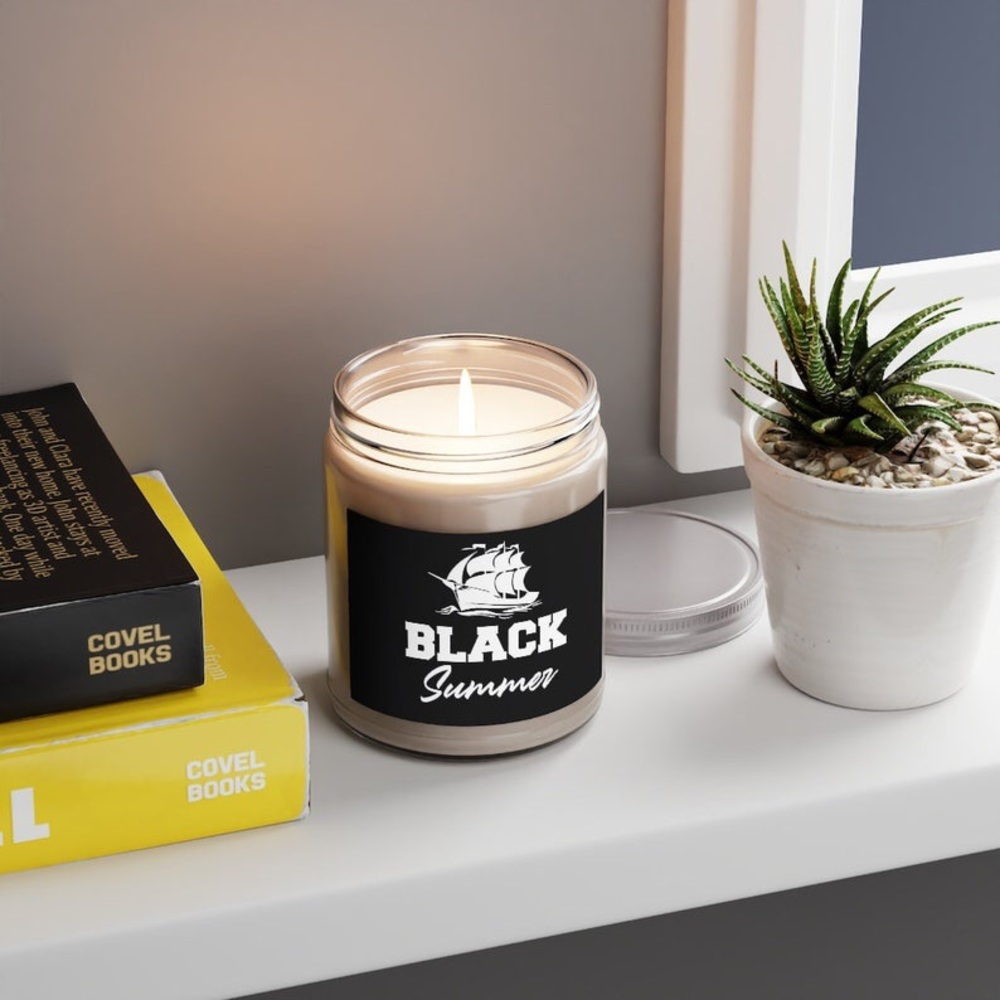 Black Summer Scented Boat Candle